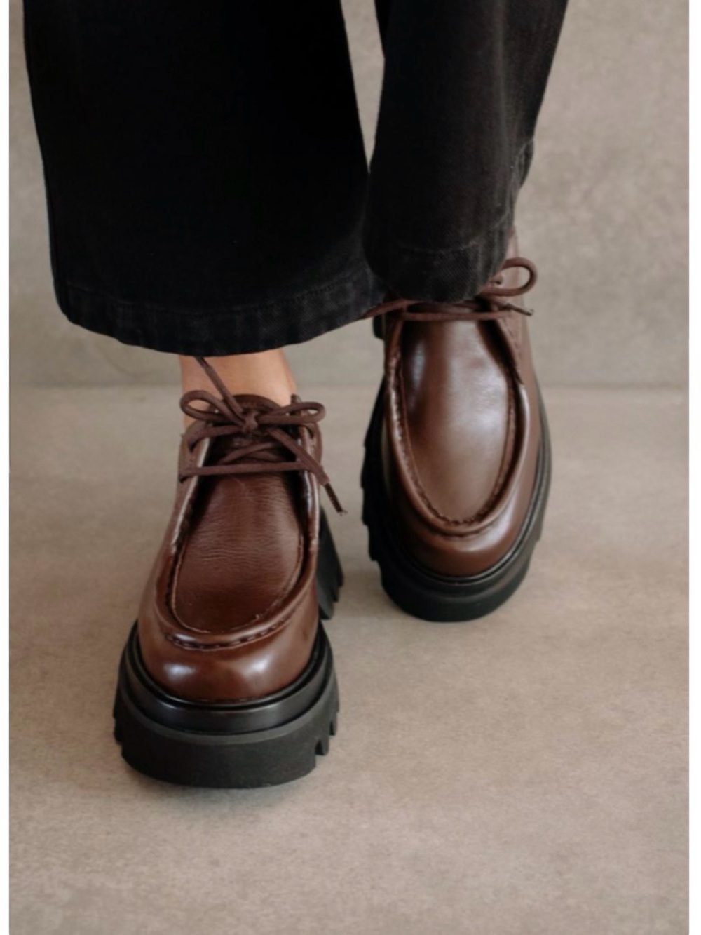 ALOHAS Tycoon Loafer in Brown - Chunky Lug Sole Loafer